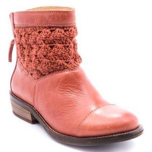 LATIGO Leather Brick orange Womens booties Size 10